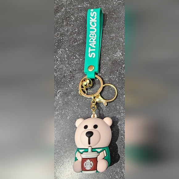 Cute Starbucks Bear Character Keychain NWOT - Picture 4 of 7